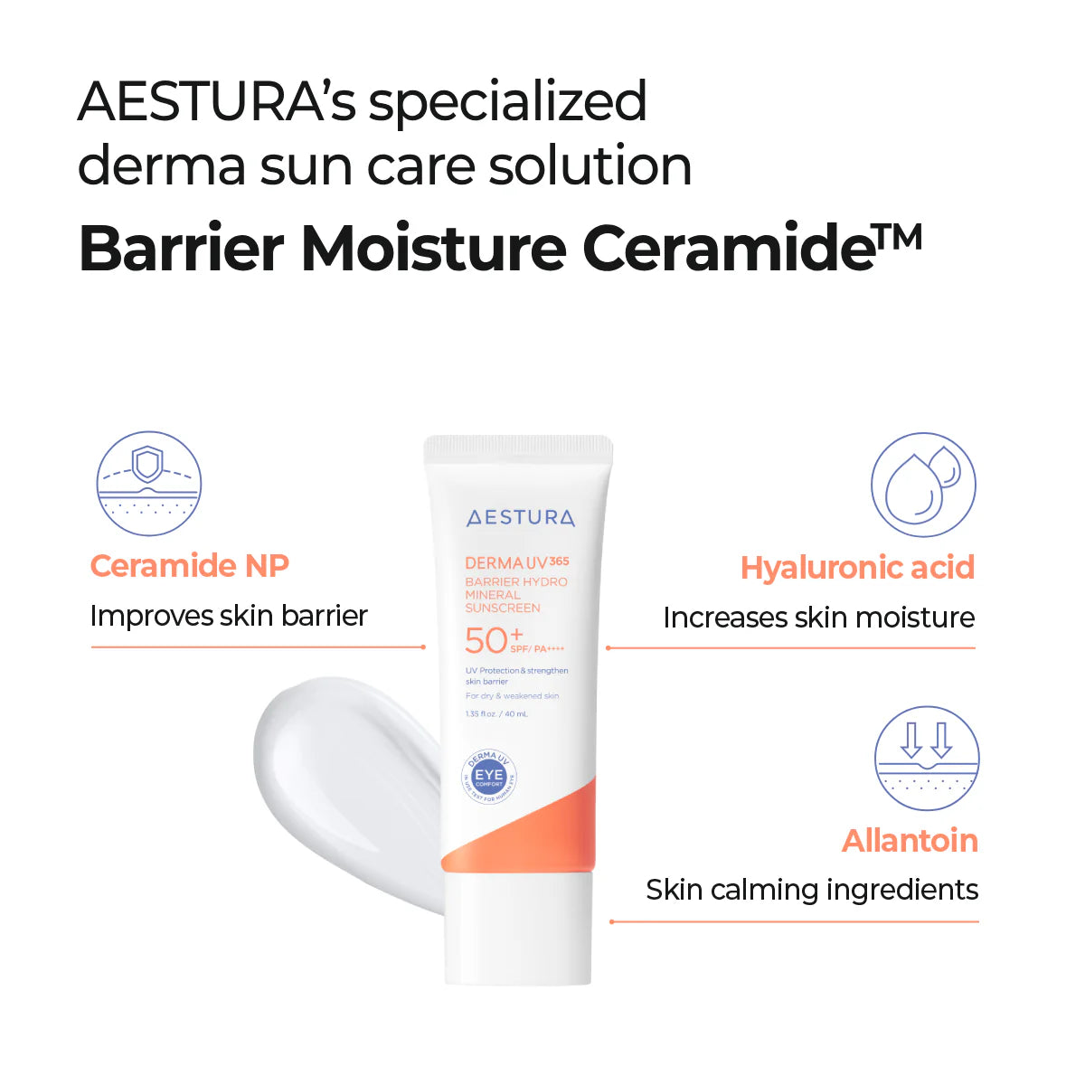 AESTURA Derma UV365 Barrier Hydro Mineral Sunscreen SPF 50+/ PA++++