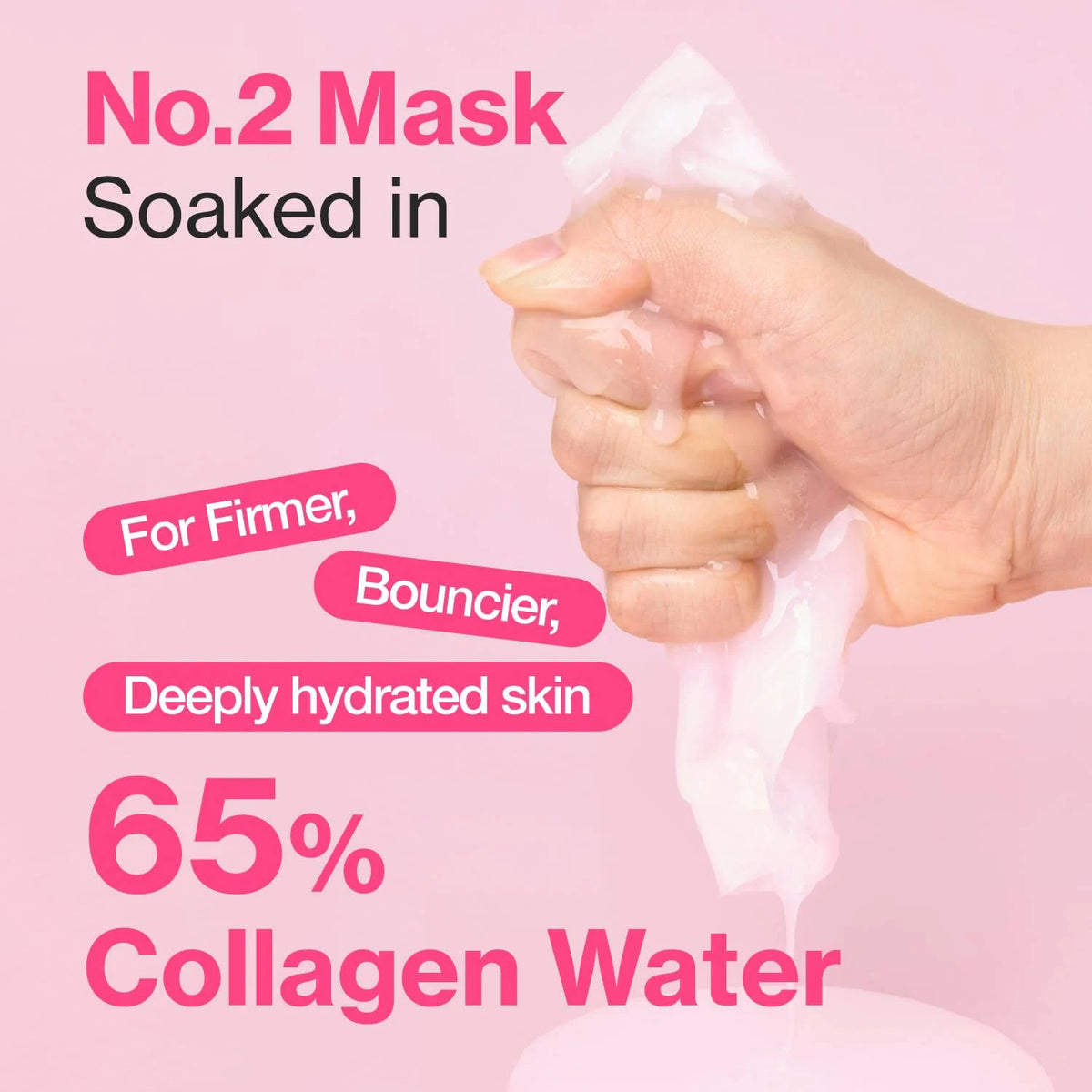 NUMBUZIN No.2 Rose PDRN Collagen Plumping Sheet Mask (4 Sheets)