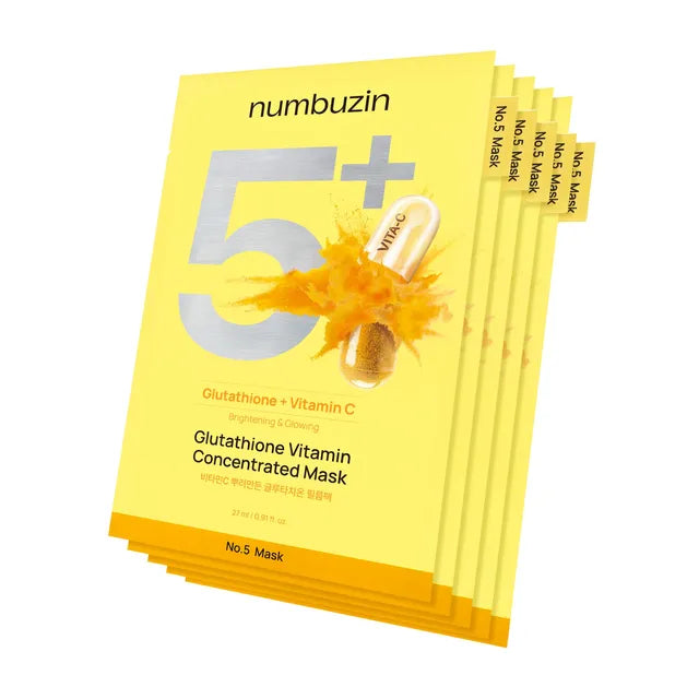 NUMBUZIN No.5+ Glutathione Vitamin Concentrated Mask (5 Sheets)