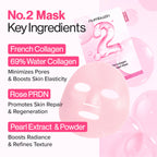 NUMBUZIN No.2 Rose PDRN Collagen Plumping Sheet Mask (4 Sheets)