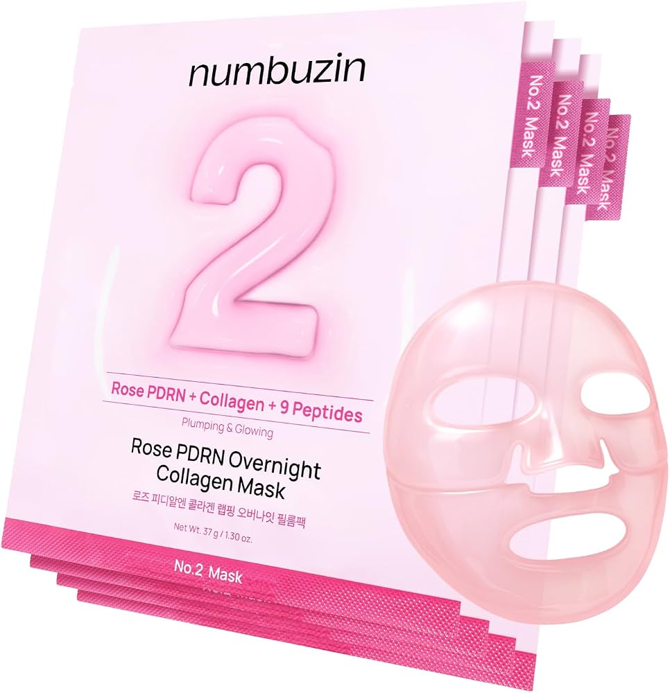 NUMBUZIN No.2 Rose PDRN Collagen Plumping Sheet Mask (4 Sheets)