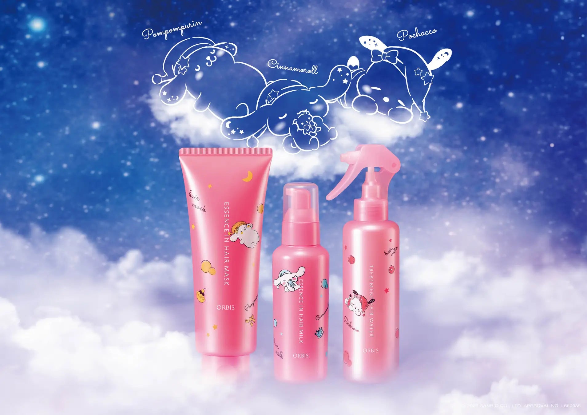ORBIS Sanrio Pochacco Treatment Hair Water